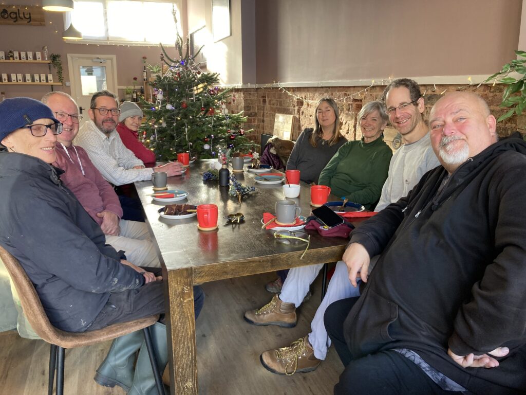 friends of preston park volunteers enjoying a coffee at hoogly
